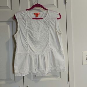 Eyelet Peplum Tee